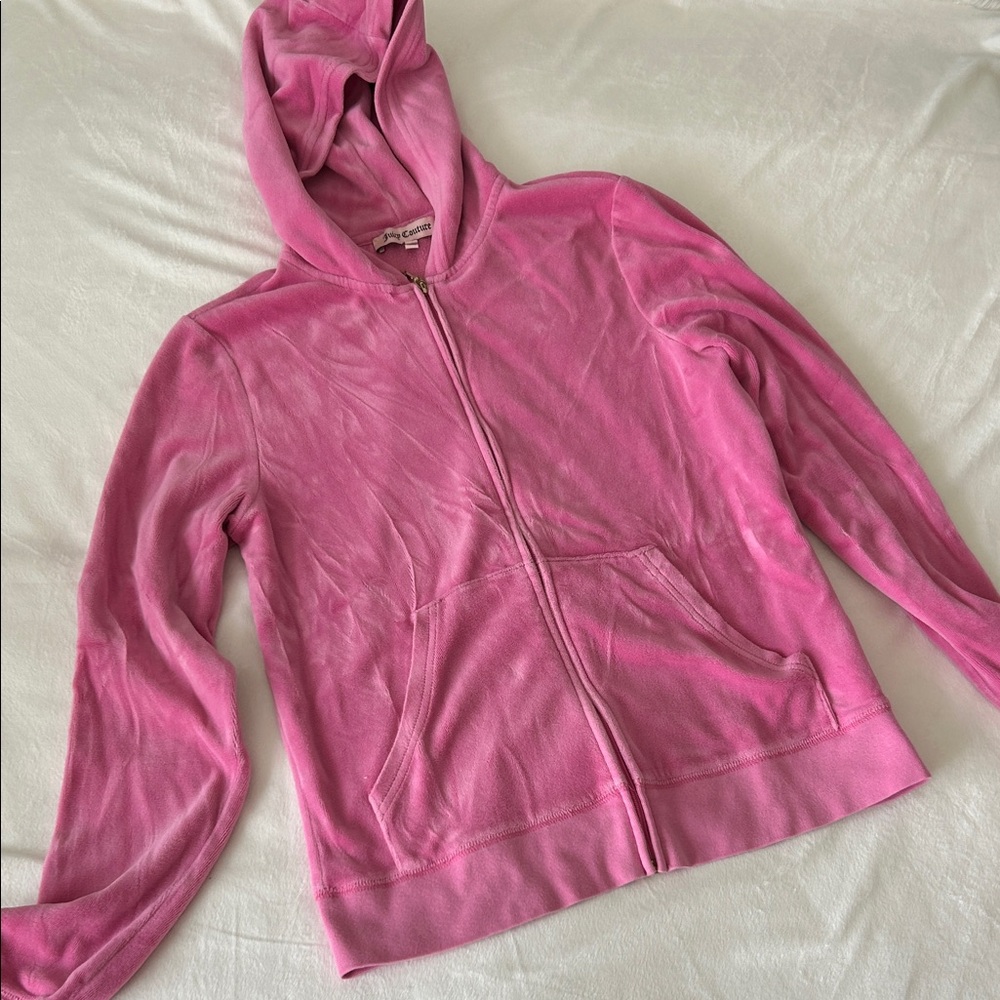 Juicy Couture Pink Velour Zip Hoodie